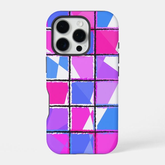 Modern Geometric Pattern Design iPhone Case (Back)
