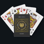Modern Geometric Pattern Elegant Groomsmen Playing Cards<br><div class="desc">Elevate your special day with our exquisite Victorian-inspired Playing Card Groomsmen Gifts, the perfect blend of classic elegance and contemporary flair. These meticulously designed playing cards are more than just a deck; they are a customised, personalised gift that adds a touch of sophistication to weddings, bachelor parties, engagement parties, and...</div>