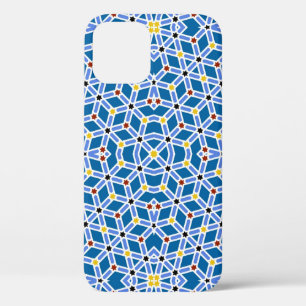 Modern geometric pattern fabric iPhone 12 pro case