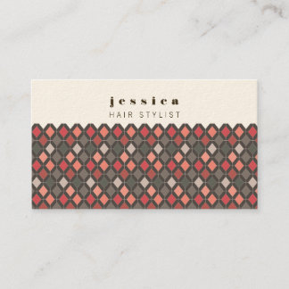 Modern Geometric Pattern Hair Stylist Card