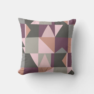 Modern Geometric Pattern in Autumn Colours Cushion