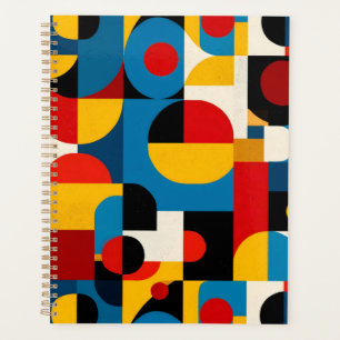 Modern Geometric Pattern in Bauhaus Style Planner