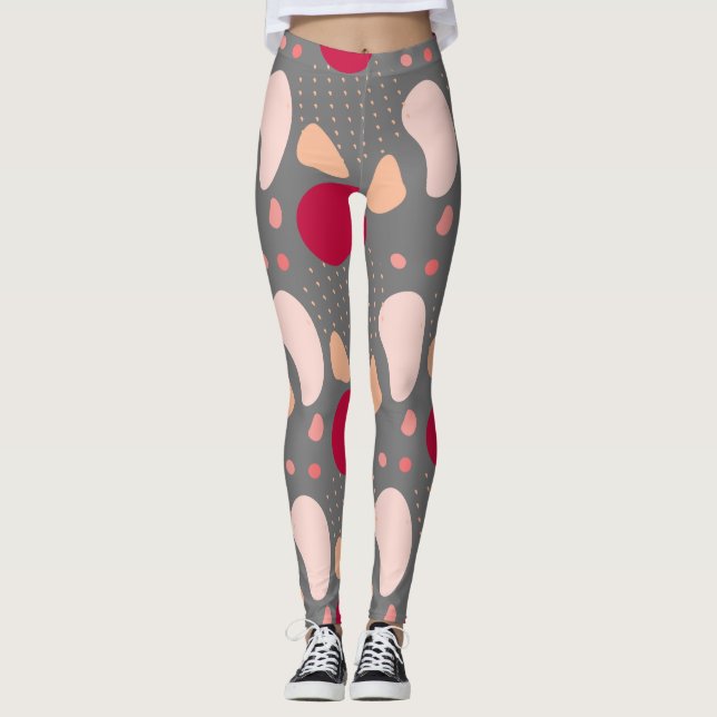 Modern geometric pattern leggings (Front)