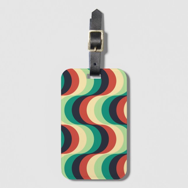 Modern Geometric Pattern Luggage Tag (Front Vertical)