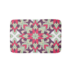 Modern Geometric Pattern – Minimal Color Bath Mat
