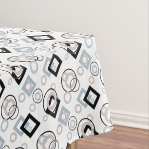 Modern geometric pattern multicolored tablecloth