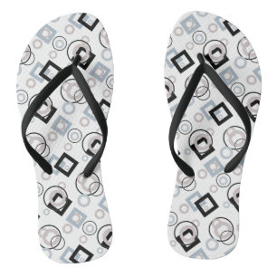 Modern geometric pattern multicolored thongs