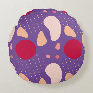 Modern Geometric Pattern Round Cushion