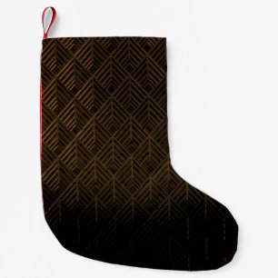Modern geometric pattern small christmas stocking