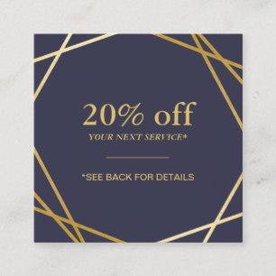 Modern Geometric Pattern Square Discount Card