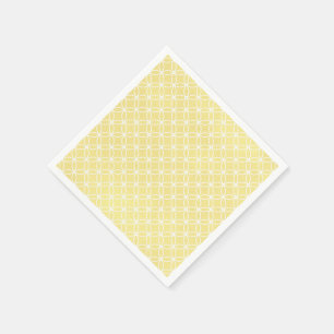 Modern Geometric Pattern Sunny Pastel Yellow Napkin