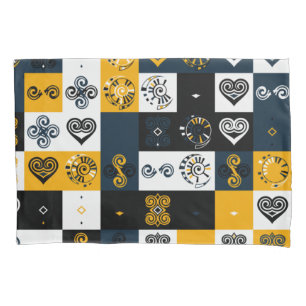 Modern geometric pattern trendy yellow pillowcase