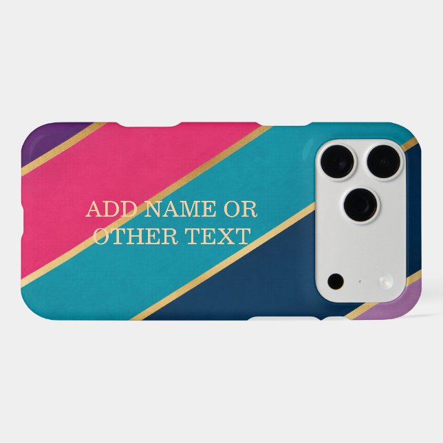 Modern Geometric Personalised Custom Name (Back Horizontal)