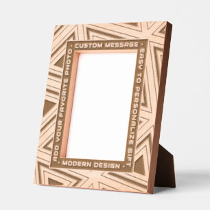   Modern Geometric Personalised Engraving Art Deco Etched Frames