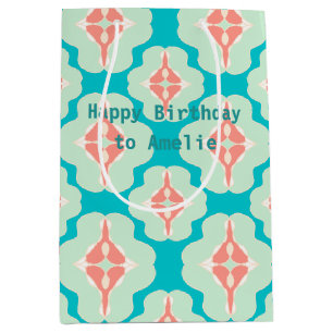 Modern geometric personalised Gift Bag