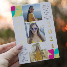 Modern Geometric Photo Graduation Party