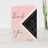 Modern Geometric Pink Gold Strokes Design