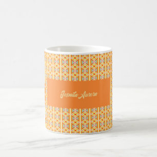 Modern Geometric Pixel Art Seamless Pattern  Coffee Mug