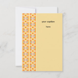 Modern Geometric Pixel Art Seamless Pattern  Thank You Card