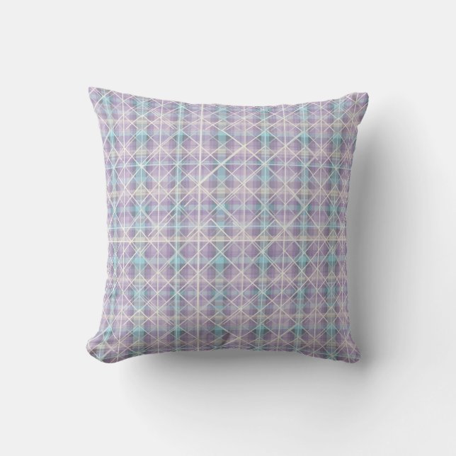 Modern Geometric Plaid Pattern Cushion (Front)