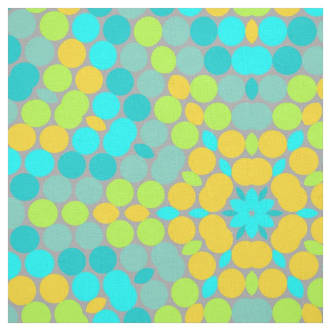Modern Geometric Pop Dot Pattern Fabric (Swatch)