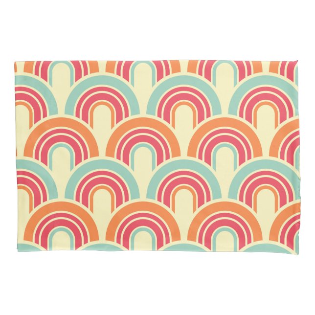 Modern Geometric Retro Fifties Pattern #2 Pillowcase (Front)