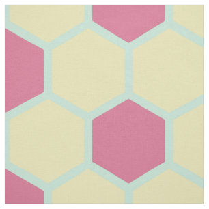 Modern Geometric Retro HoneyComb Pattern Fabric