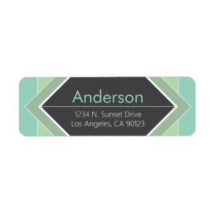 Modern Geometric Return Address  Label