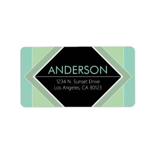 Modern Geometric Return Address  Label
