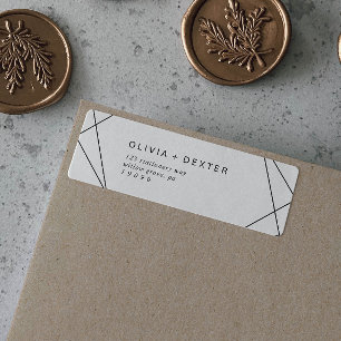 Modern Geometric Return Address Label