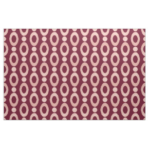 Modern Geometric Rose Gold Burgundy Red Ikat Print Fabric