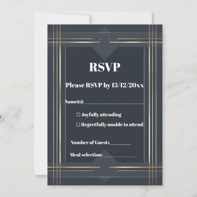 Modern Geometric RSVP Card (Front)