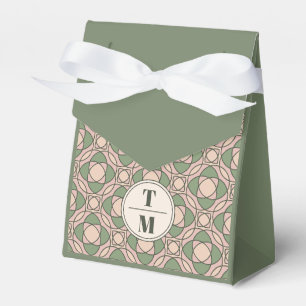 Modern Geometric Sage Green Wedding Favour Box