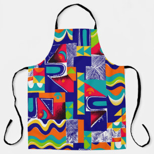 Modern geometric seamless pattern apron