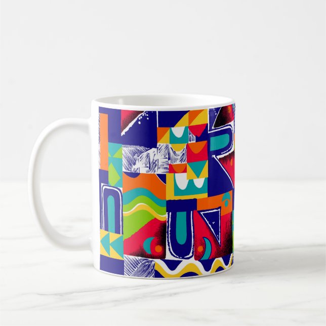 Modern geometric seamless pattern coffee mug (Left)