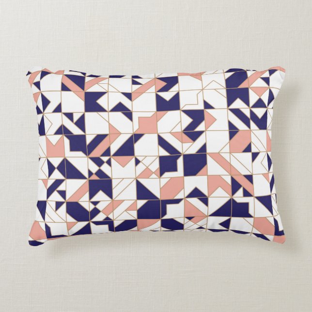 Modern geometric seamless pattern decorative cushion (Front)
