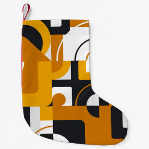 Modern geometric seamless pattern small christmas stocking
