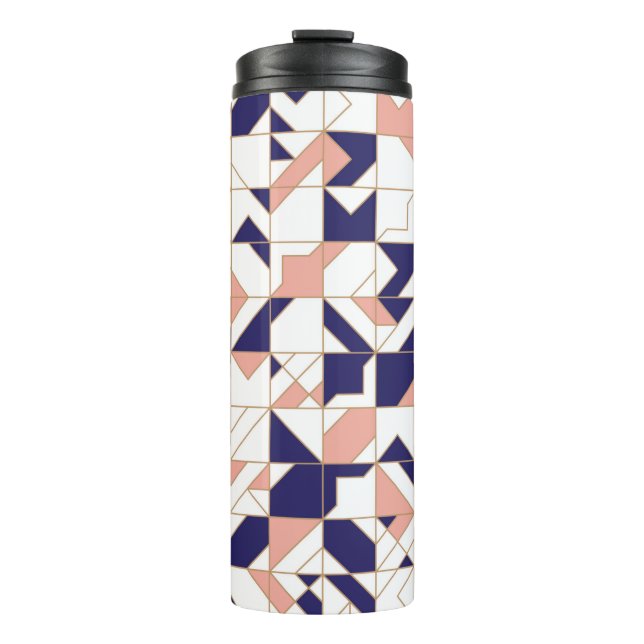 Modern geometric seamless pattern thermal tumbler (Front)