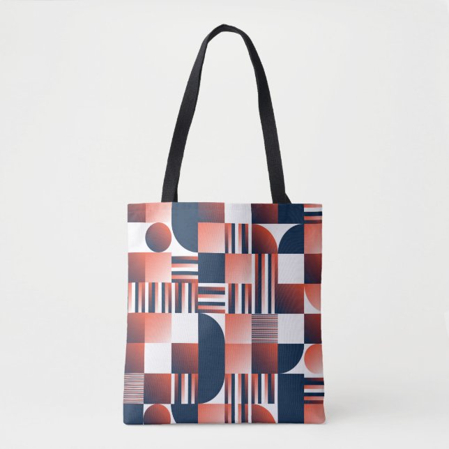 Modern geometric seamless pattern tote bag (Front)