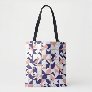 Modern geometric seamless pattern tote bag