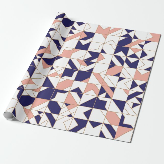 Modern geometric seamless pattern wrapping paper (Unrolled)