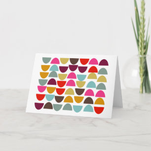 Modern Geometric Shapes Art in Earthy Autumn   Card