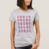 Modern Geometric Shapes Aztec Art in Purple
