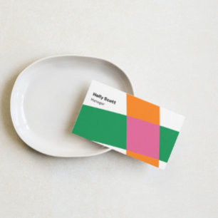 Modern geometric shapes business card