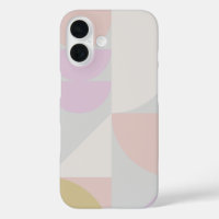 Modern Geometric Shapes Pattern in Winter Pastels