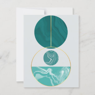Modern geometric shapes Postcard