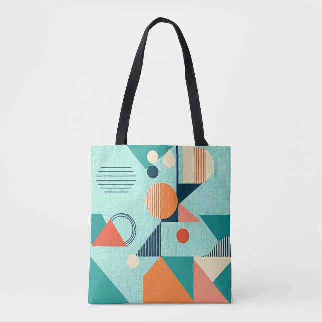 Modern Geometric Shopper Tote (Front)