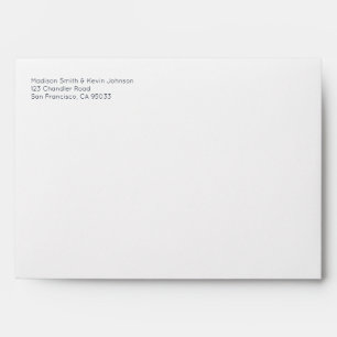 Modern Geometric   Simple Blue Wedding Envelope