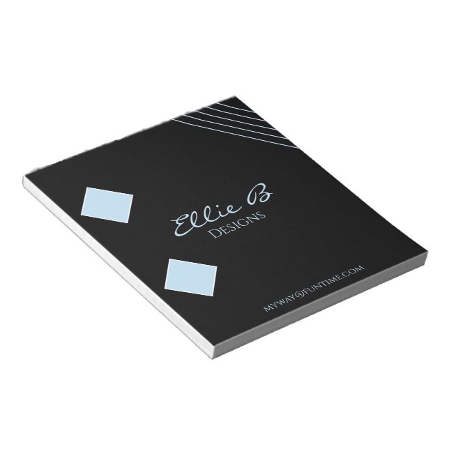 Modern Geometric Sleek Minimalist  Notepad (Angled)