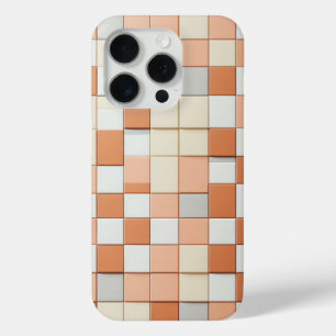 Modern Geometric Square Case - Terracotta, Cream